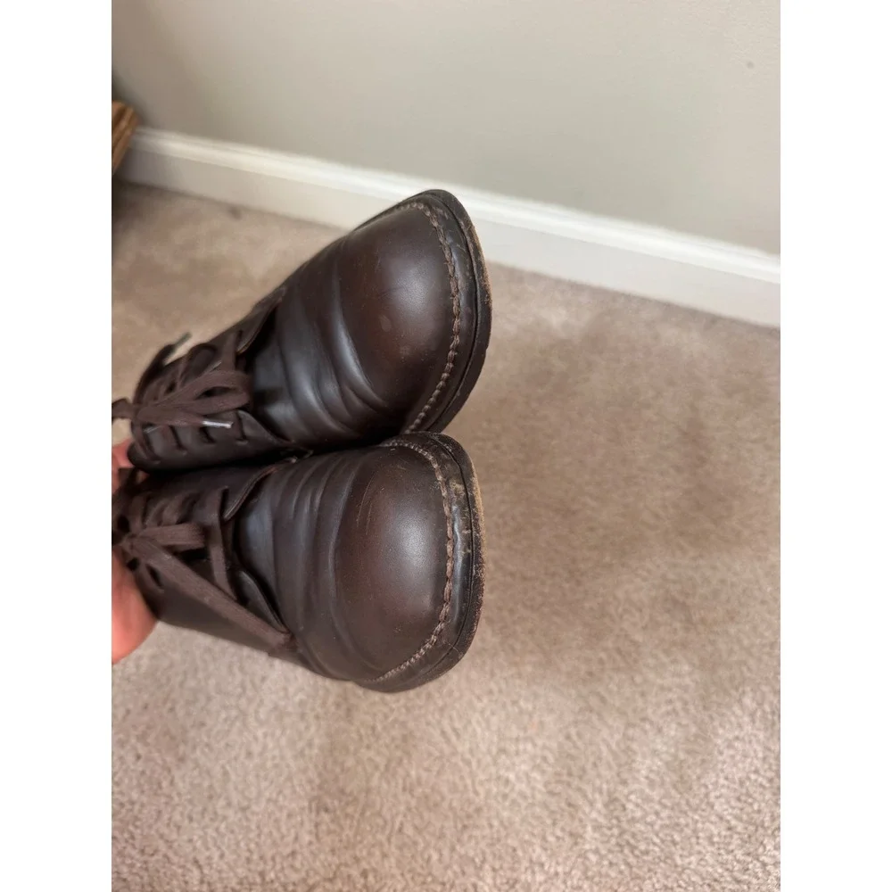 John Varvatos Men's Shoes Leather Derby Oxford Made in Italy Brown size 8